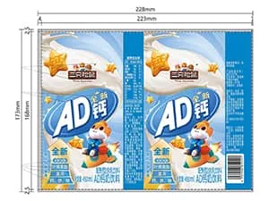 Shrink sleeves for fortified dairy drink bottles