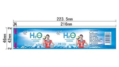 Hot-melt adhesive label for 550ml drinking water bottle